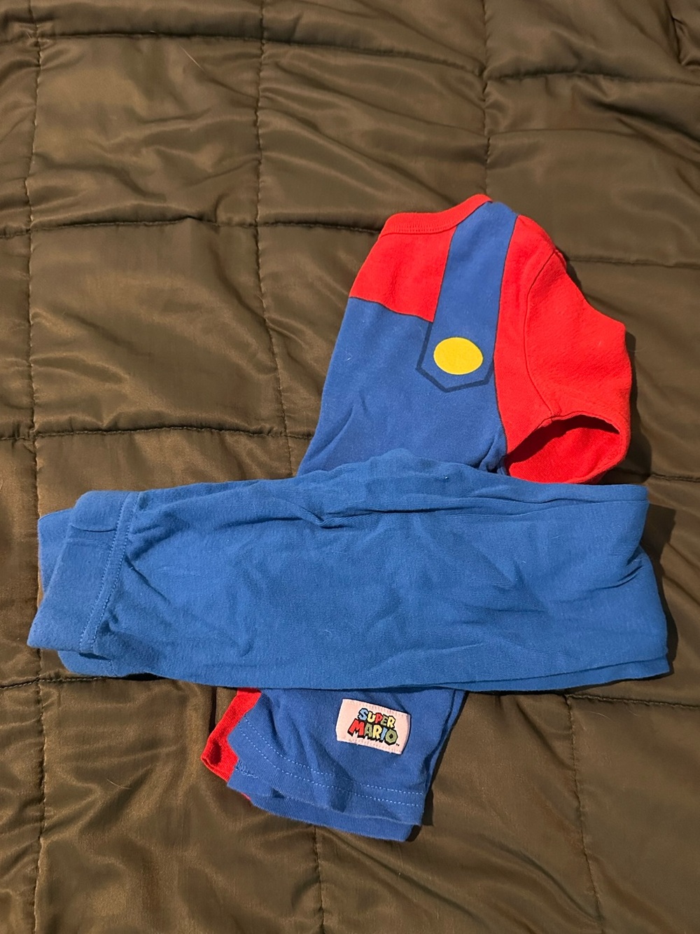 Nintendo Super Mario Kids Pajamas - Blue, Red & Gray